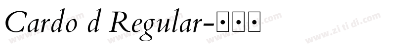 Cardo d Regular字体转换